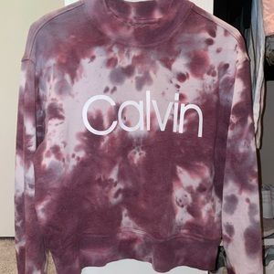 Womens Calvin Klein crop crew neck sweater.